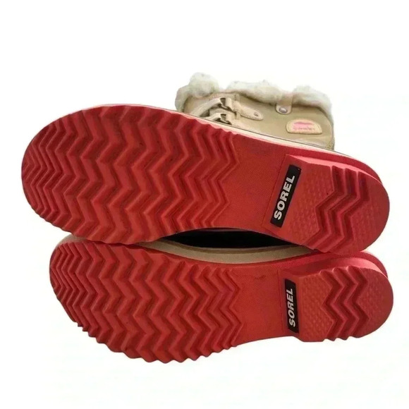 Sorel Joan of Arctic Faux Fur Lined Brown Tan Suede Boots Size 5 - Picture 6 of 8